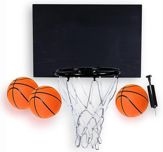 All-Star Mini Indoor Basketball Hoop & Ball Set in Solid red Cedar Made in USA. Unique Over The D... | Amazon (US)