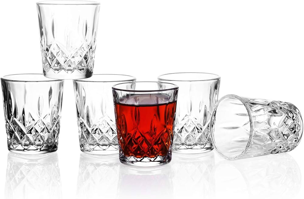 Amazon.com: Valeways 1.75oz Mini Shot Glass Set of 6/Clear /Tasting Glasses/Cordial Glasses/Sherr... | Amazon (US)