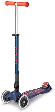 Micro Kickboard - Maxi Deluxe Foldable LED - Three Wheeled, Lean-to-Steer, Fold-to-Carry Swiss-De... | Amazon (US)