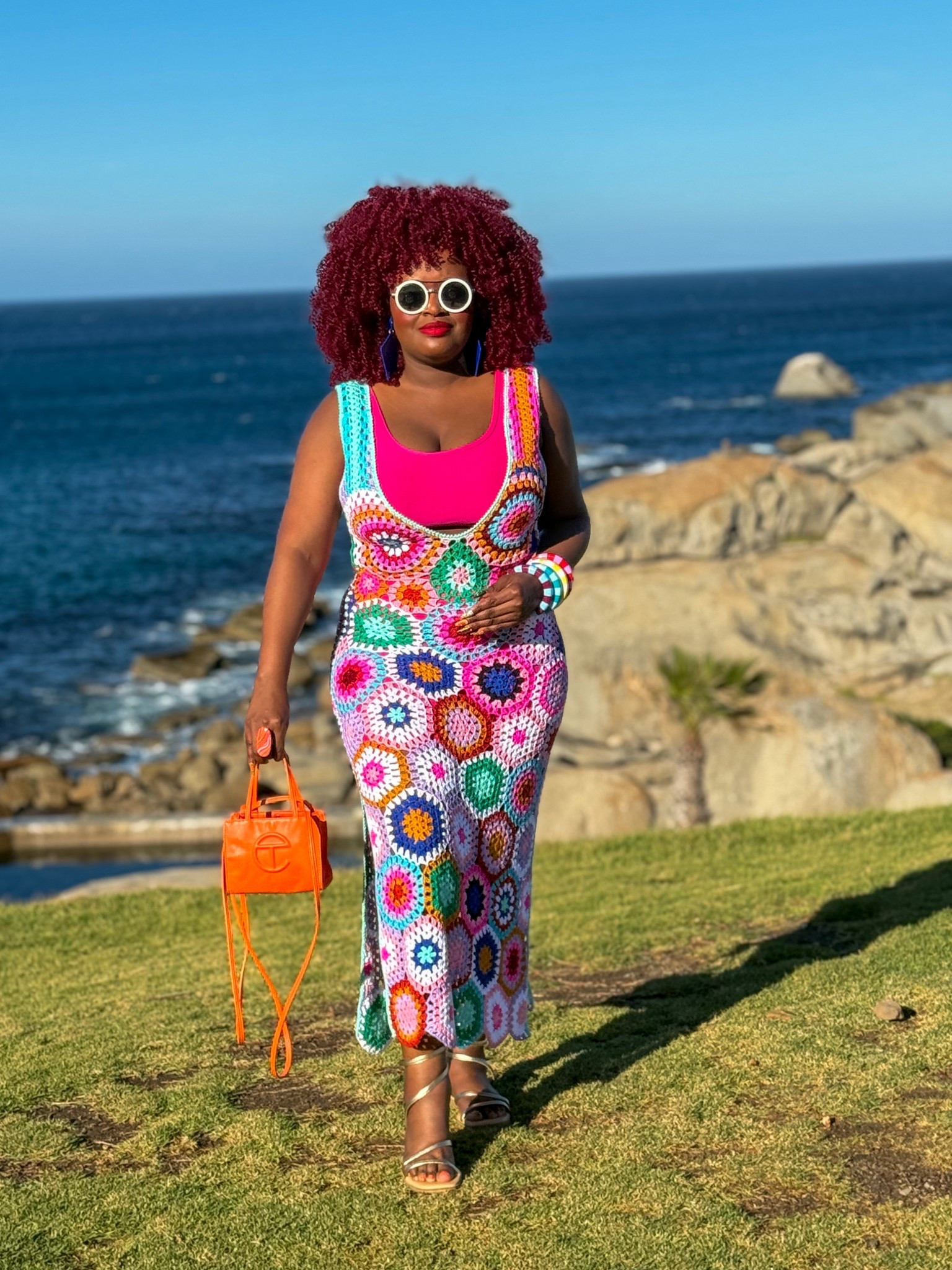 Vacation Vibes: This crochet dress from Akira was the perfect choice for my picturesque beach day along the stunning coastline of Cape Town South Africa. Its vibrant colors beautifully complemented the scenery, making it an unforgettable fashion moment. The best part? It's currently marked down by 70%, making it both a stylish and savvy addition to your vacation or summer wardrobe!

#LTKootd #LTKSeasonal #LTKMidsize