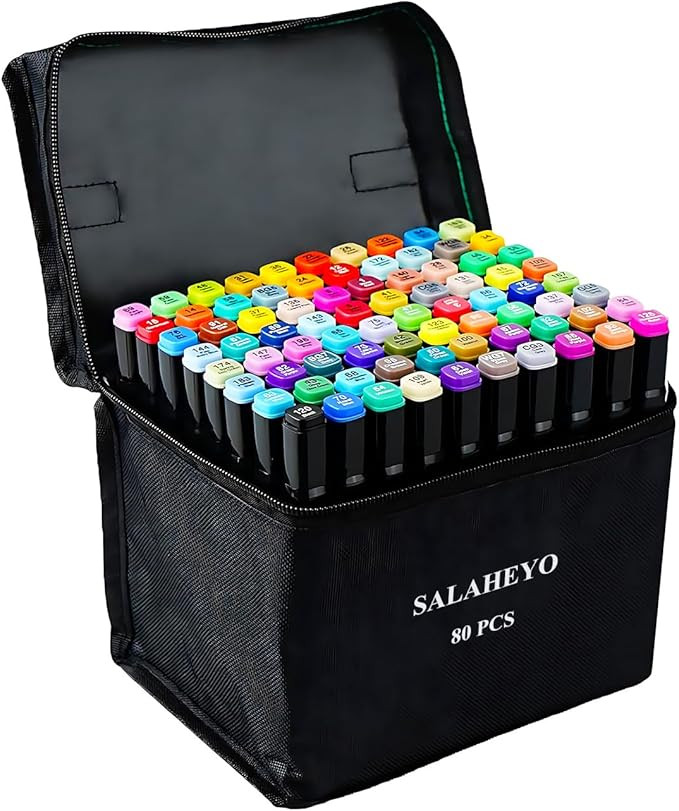 80 Colors Alcohol Markers with Base Art Drawing Markers Set for Adults Painting,Coloring,Sketchin... | Amazon (US)