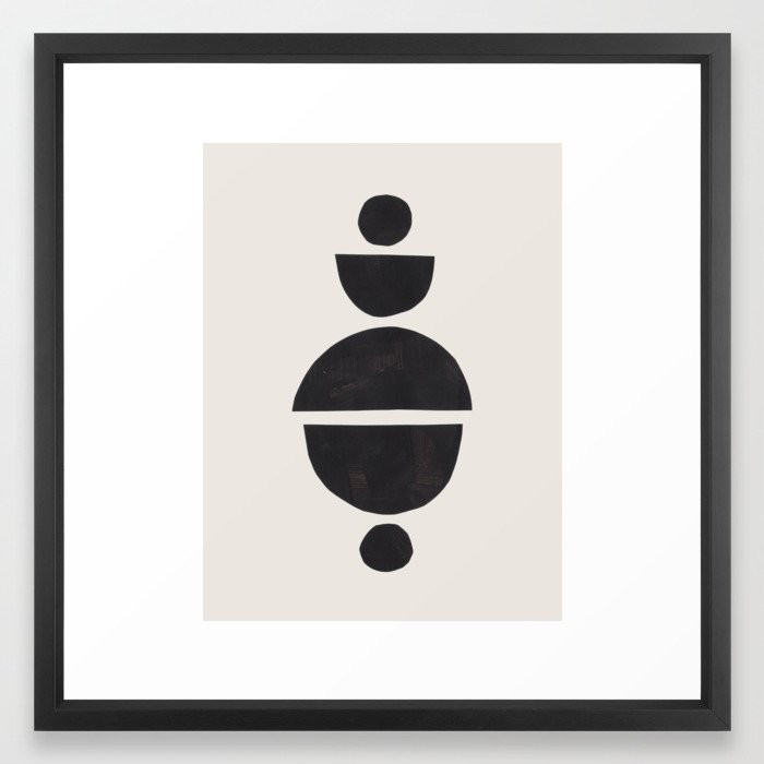 Black & White Minimalist Mid Century Paper collage Funky Black Ink Tribal Geometric by Ejaaz Hani... | Society6