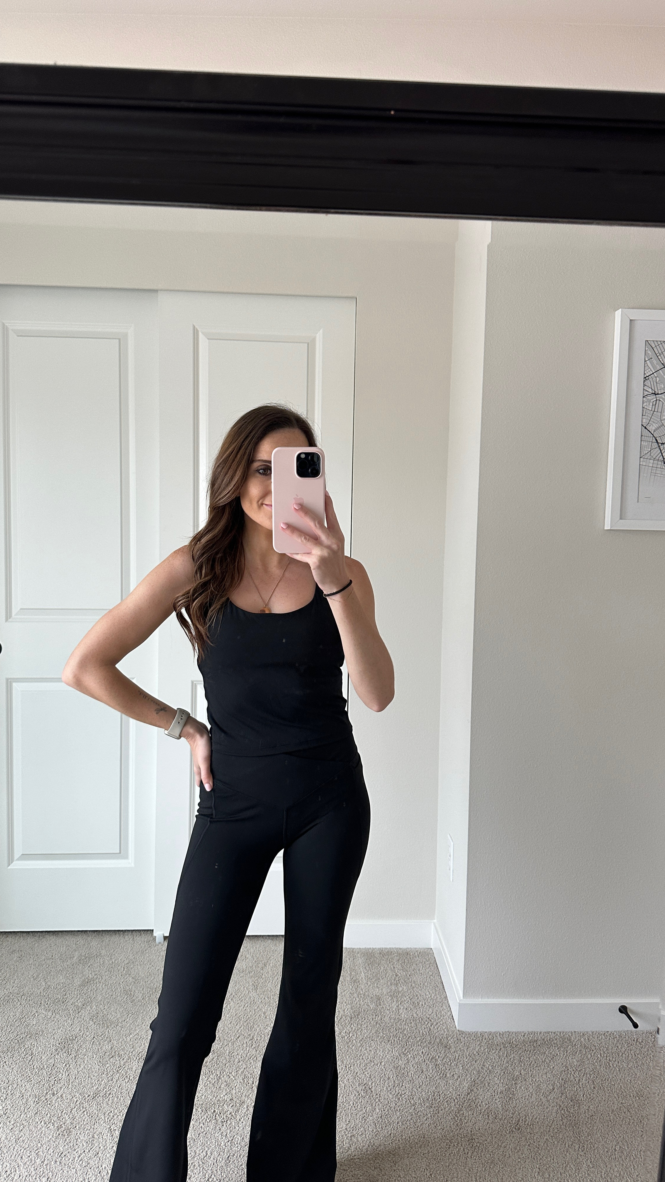 easy athleisure outfit idea! wearing fabletics high waisted crossover flares and built-in bra tank! tank runs a little bit big, pants fit tts #FableticsPartner

#LTKSaleAlert #LTKFindsUnder100 #LTKActive