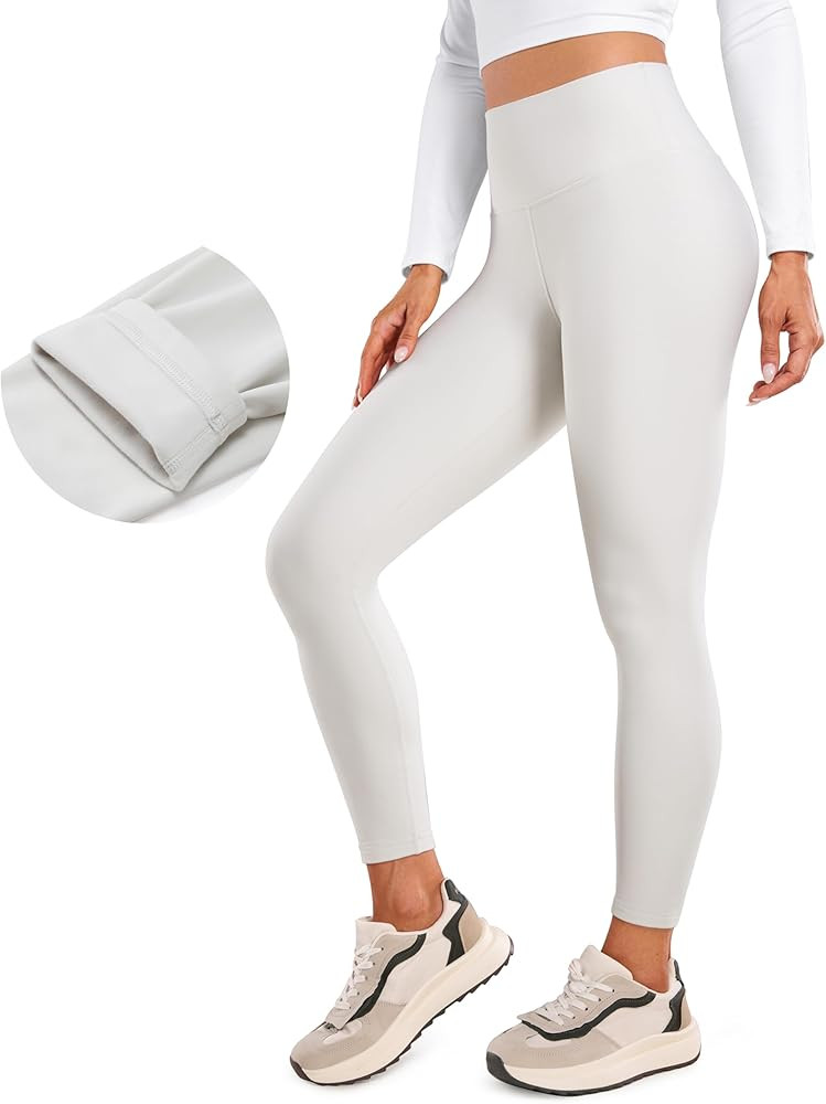 CRZ YOGA Womens Fleece Lined Soft Leggings 26.5" - High Waist Thermal Winter Warm Water Resistant... | Amazon (US)