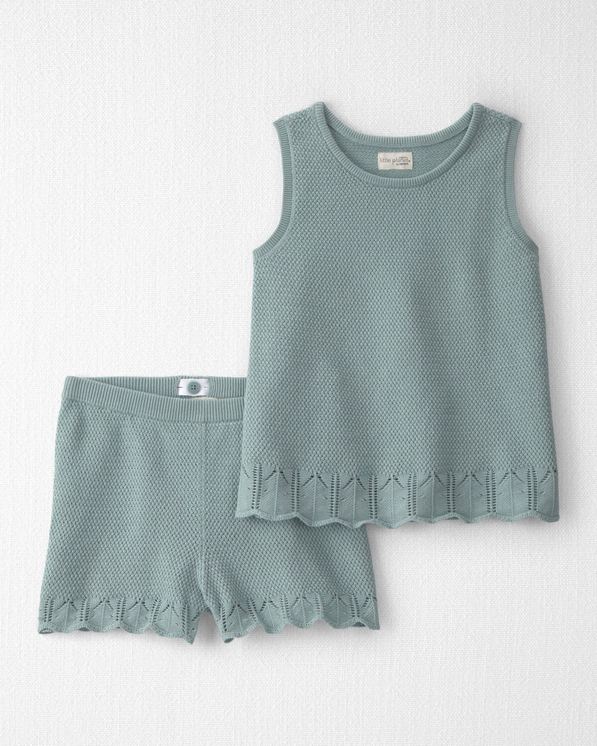 Girls 2-Piece Organic Cotton Knit Top & Short Set | Carter's Inc