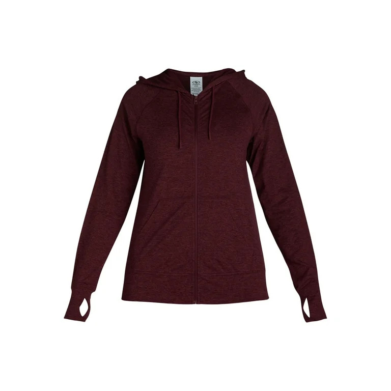 Athletic Works Women’s and Women's Plus ButterCore Zip-Up Hoodie with Long Sleeves, Sizes XS-4X... | Walmart (US)