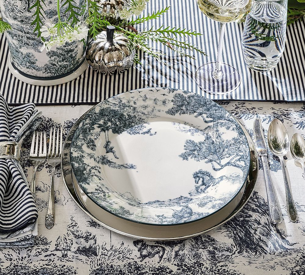 Brandon Maxwell Groveland Toile Dinner Plates - Set of 4 | Pottery Barn (US)