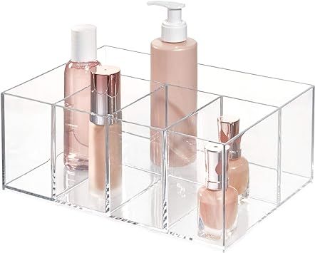 iDesign 5 Compartment Plastic Bathroom Storage Organizer, The Clarity Collection – 9.88” x 6.... | Amazon (US)