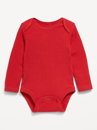 Unisex Long-Sleeve Ribbed Bodysuit for Baby | Old Navy (US)