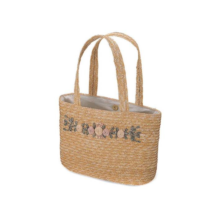 LADIES' SEWN BRAID WHEAT STRAW BAG | Walmart (US)