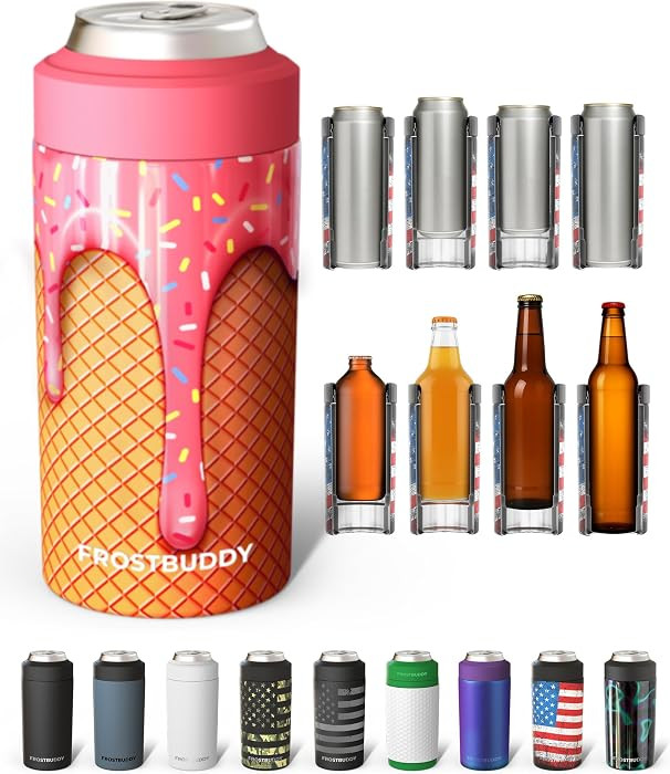 Frost Buddy Universal Can Cooler, Stainless Steel Can Insulator, Ice Cream | Amazon (US)