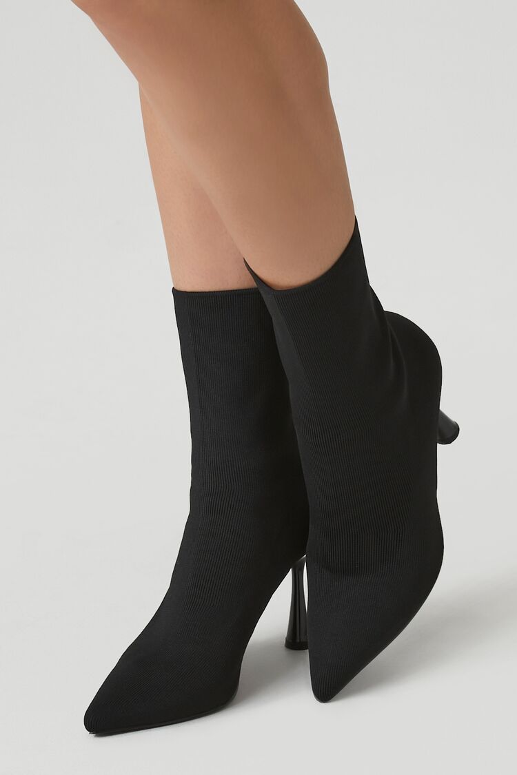 Pointed-Toe Stiletto Sock Booties | Forever 21 (US)