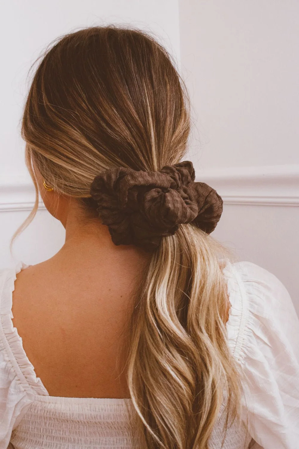 Espresso Jumbo Scrunchie | Shop Andi