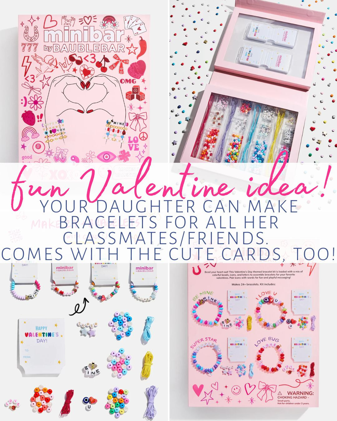 These BaubleBar DIY sets are perfect for classroom parties, playdates, or a fun Valentine’s activity at home—cute, creative, and giftable!

valentines bracelet kits, kids valentine crafts, diy friendship bracelets, baublebar kids jewelry, valentines day activities for kids 

 #LTKSeasonal #LTKKids