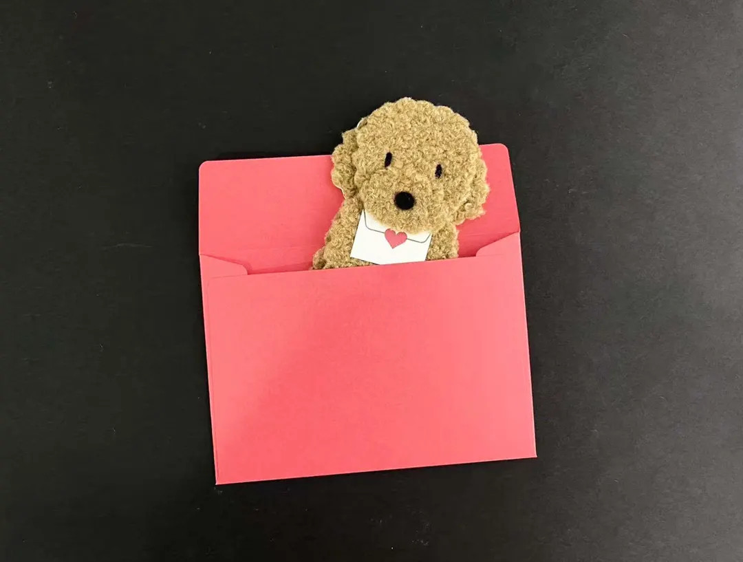 Mini 3D Puppy Greeting Card, Adorable Handmade Plush Puppy Greeting Card, Personalized Pop-up Pup... | Etsy (US)