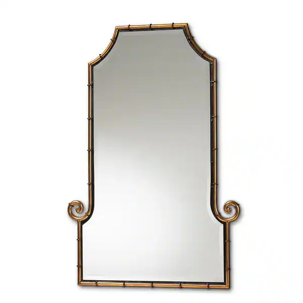 Layan Gold Finished Metal Bamboo Inspired Accent Wall Mirror - Bed Bath & Beyond - 32510883 | Bed Bath & Beyond