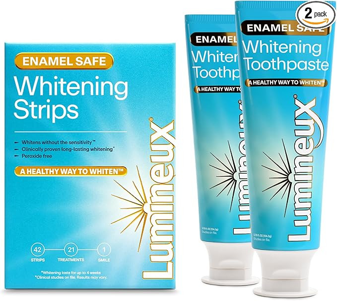 Lumineux Whitening Duo Set – Peroxide Free - Enamel Safe for Whiter Teeth – Includes 21 White... | Amazon (US)