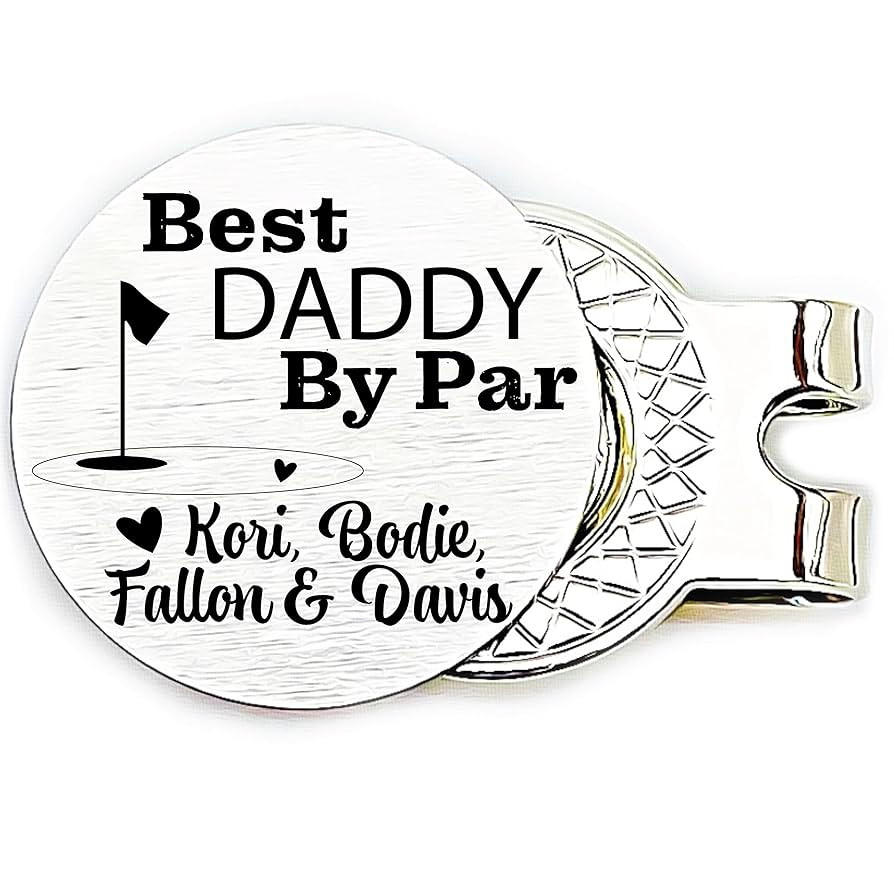 Personalized Best Daddy By Par Golf Ball Marker Dad Gift Idea For The Best Daddy By Par Father's ... | Amazon (US)