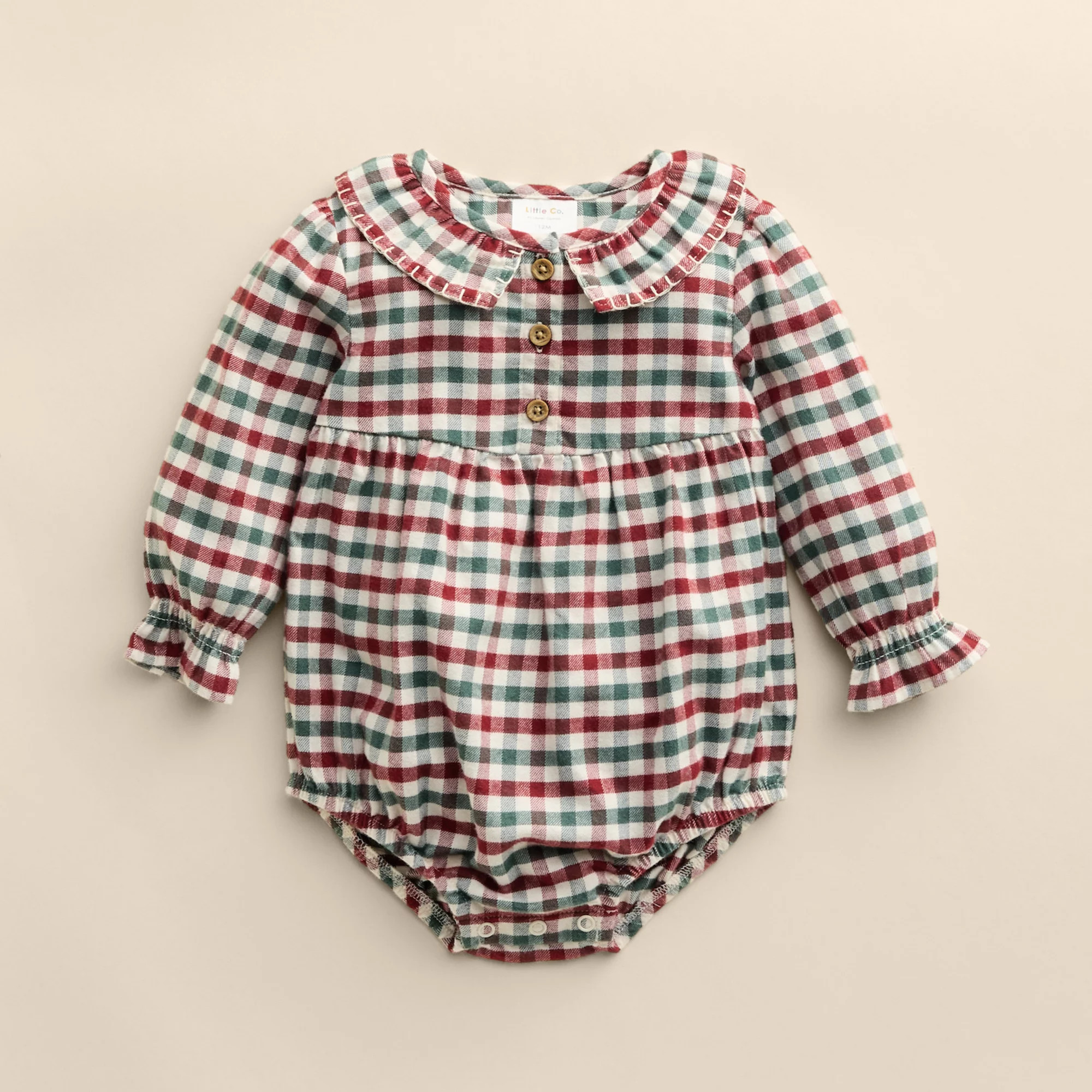 Baby Girl Little Co. by Lauren Conrad Flutter Collar Bubble Romper | Kohl's