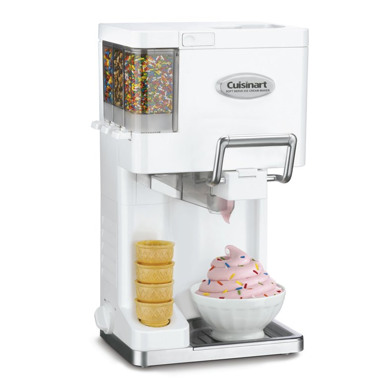 Cuisinart ICE-45 Mix It In Soft Serve 1-1/2-Quart Ice Cream Maker, White | Walmart (US)