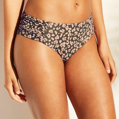 Women's Resort Full Bikini Bottom - Shade & Shore™ Gray Leopard | Target