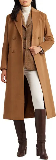 Lauren Ralph Lauren Double Breasted Wool Blend Reefer Coat | Nordstrom | Nordstrom