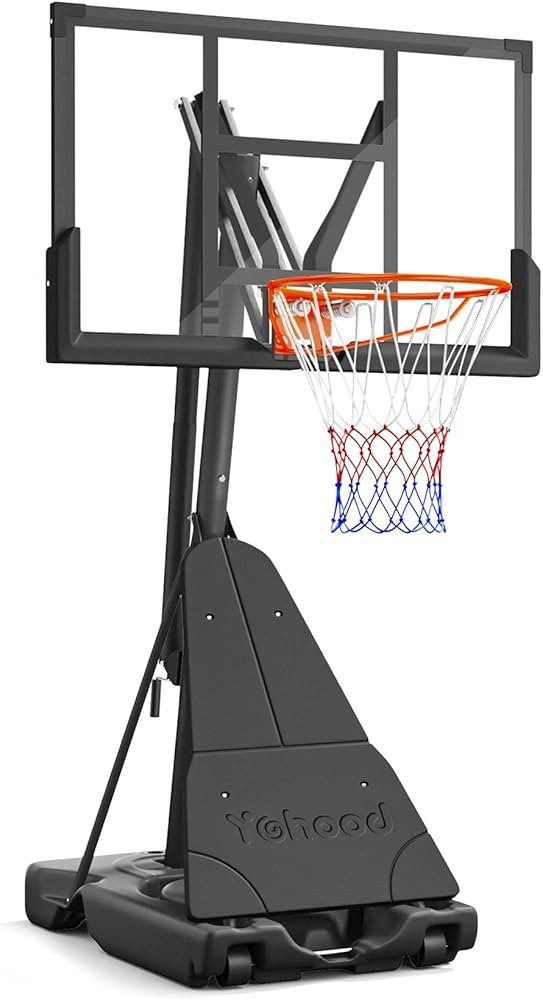 Basketball Hoop Outdoor Portable 44/48 Inch Backboard, 10ft Quickly Adjustable Basketball Goal Sy... | Amazon (US)