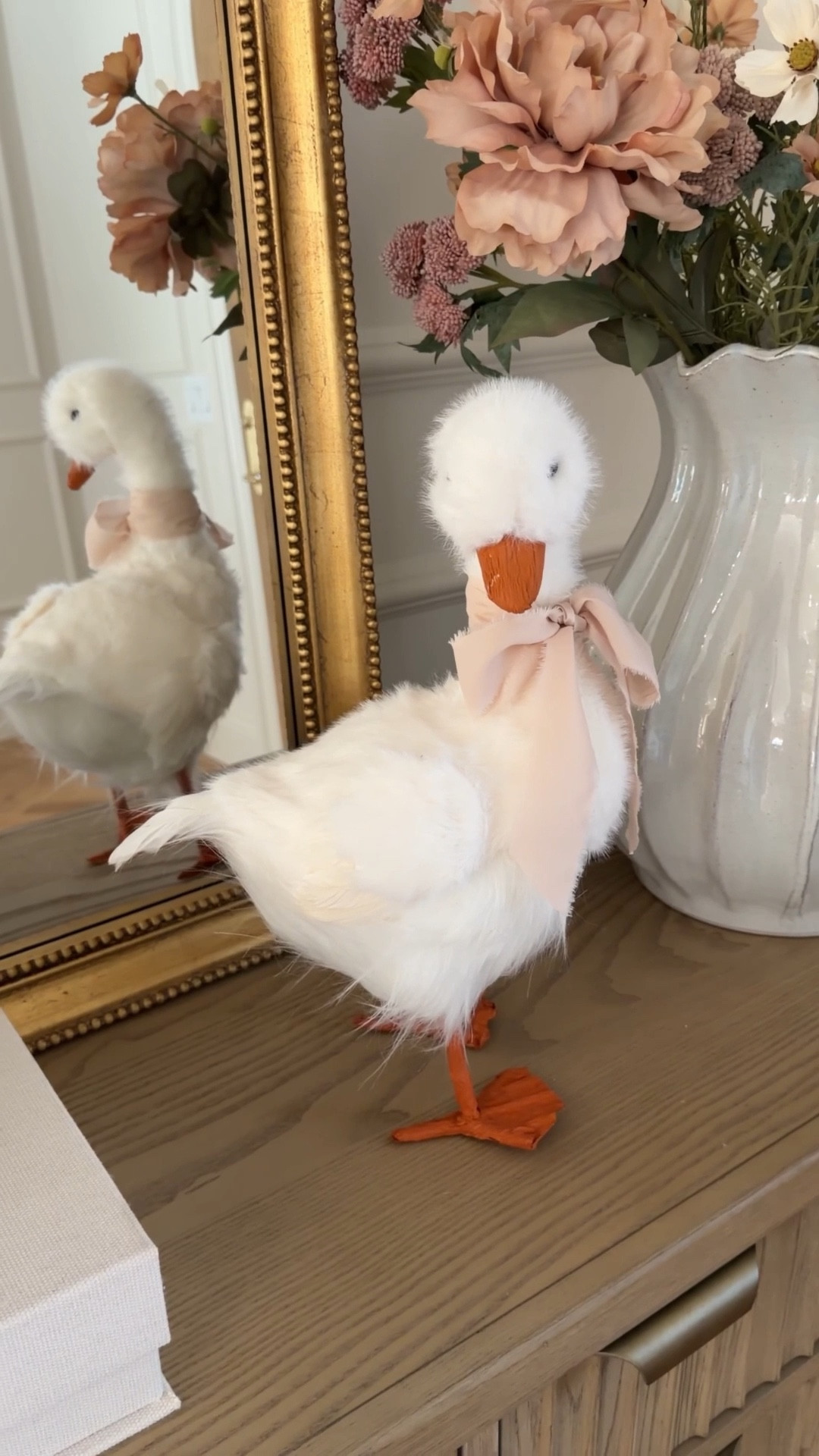 Tell me why this looks like it waddled straight out of an English cottage… 🪿 But nope, just my newest @homegoods treasure and I’m completely smitten. The fluff, the charm, the old-soul feel… there was no way it wasn’t coming home with me! 🤍 



#LTKHome #LTKSeasonal