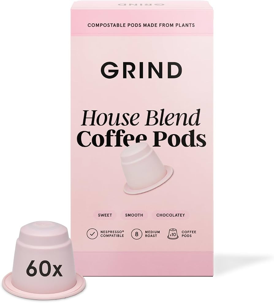 Grind House Blend Coffee Pods \u2013 Pack of 60 Biodegradable Capsules \u2013 100% Arabica \u2013... | Amazon (UK)