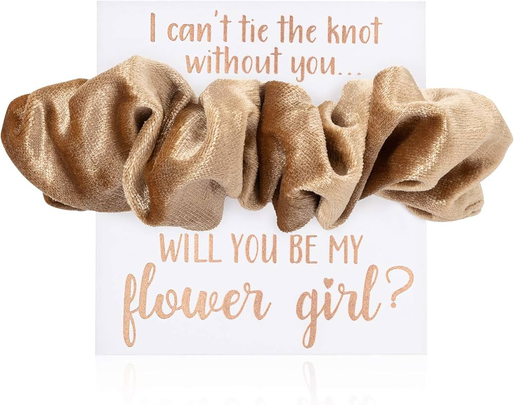 Velvet Bridesmaid Proposal Gift Scrunchies - To Have and To Hold Your Hair Back Foil Gift Cards (... | Amazon (US)