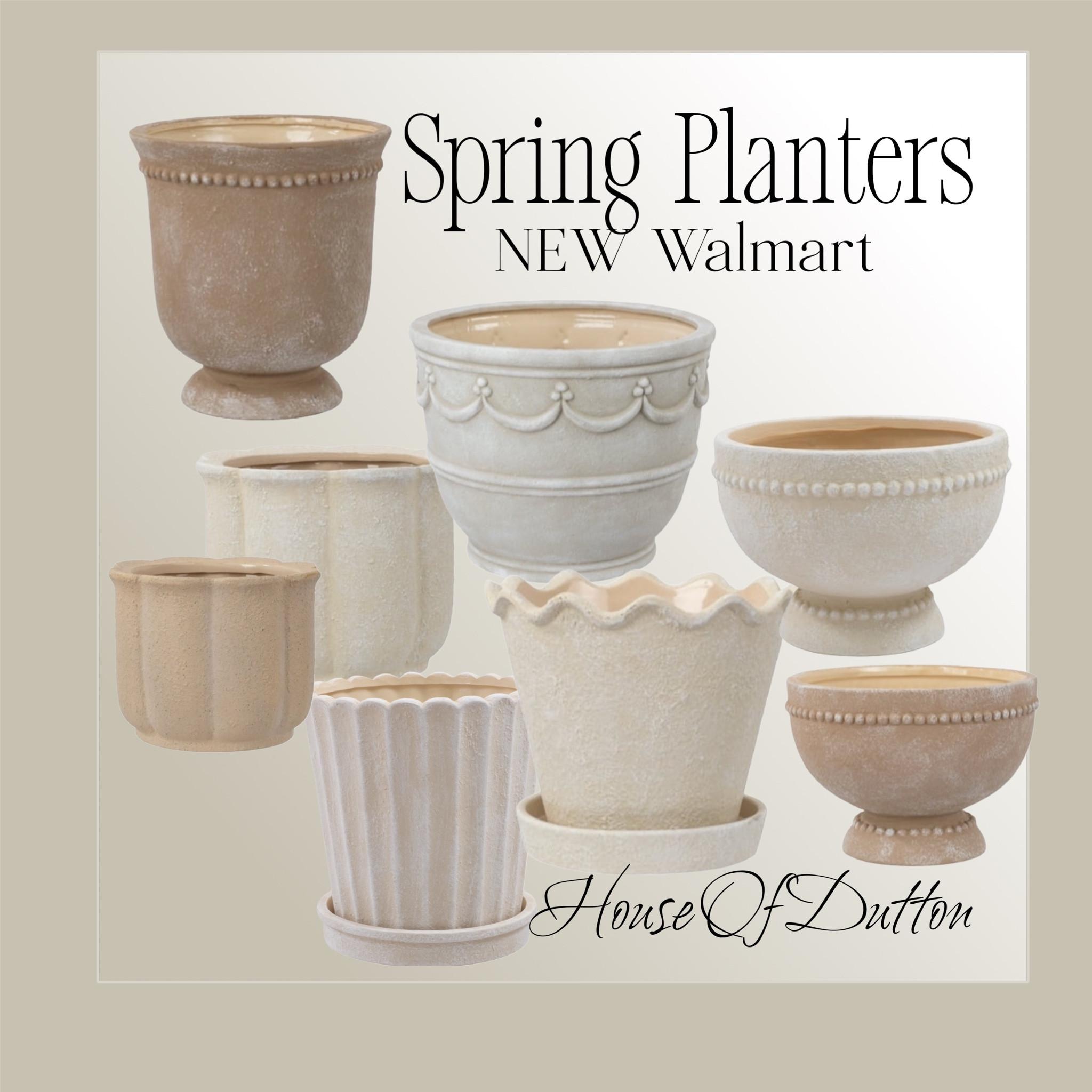 Walmart spring planters in stock for outdoor living season 

#LTKSeasonal #LTKSaleAlert #LTKHome
