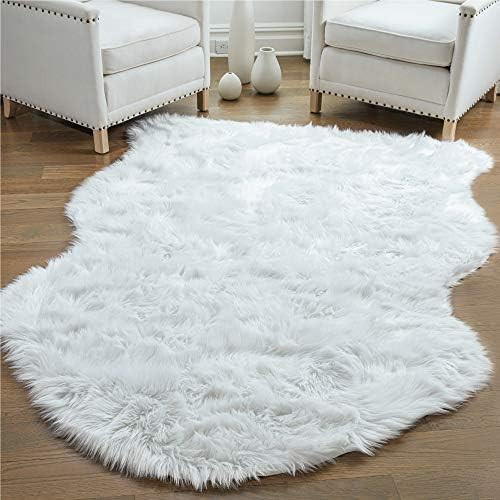 Gorilla Grip Thick Fluffy Faux Fur Washable Rug, Shag Carpet Rugs for Nursery Room, Bedroom, Luxury  | Amazon (US)