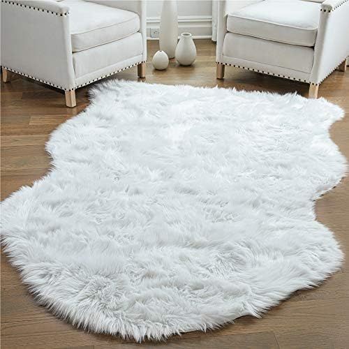 Gorilla Grip Thick Fluffy Faux Fur Washable Rug, Shag Carpet Rugs for Baby Nursery Room, Bedroom,... | Amazon (US)