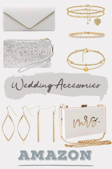 Affordable wedding accessories on Amazon. 

#whiteclutch #silverclutch #dangleearrings #mrsclutch #initialbracelet

#LTKSeasonal #LTKunder50 #LTKwedding