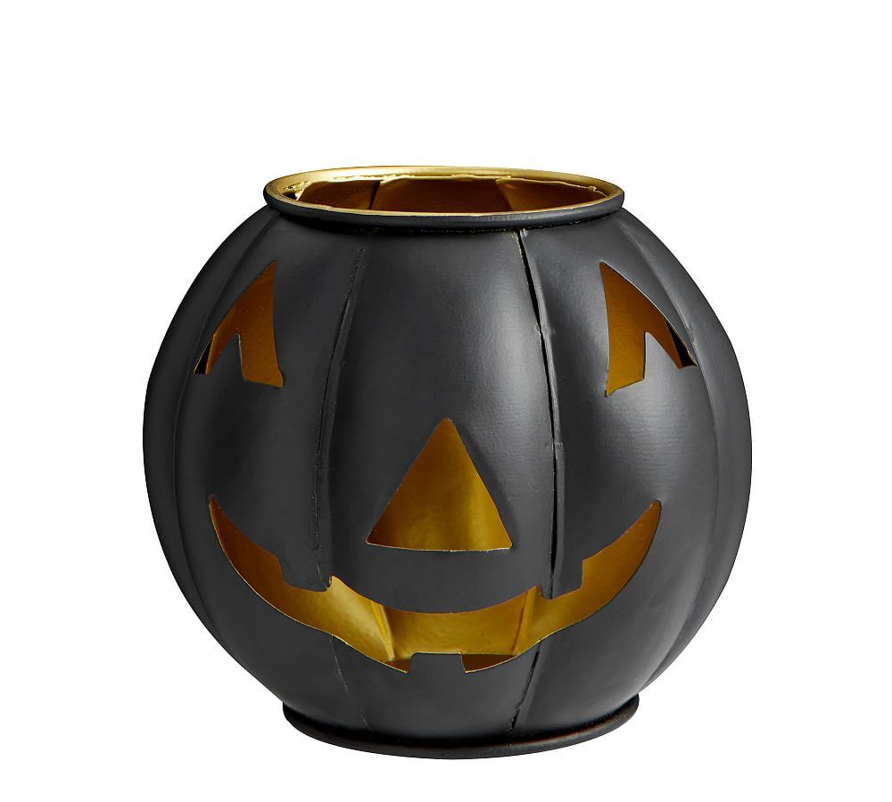 Metal Jack-O-Lantern Candleholder | Pottery Barn (US)