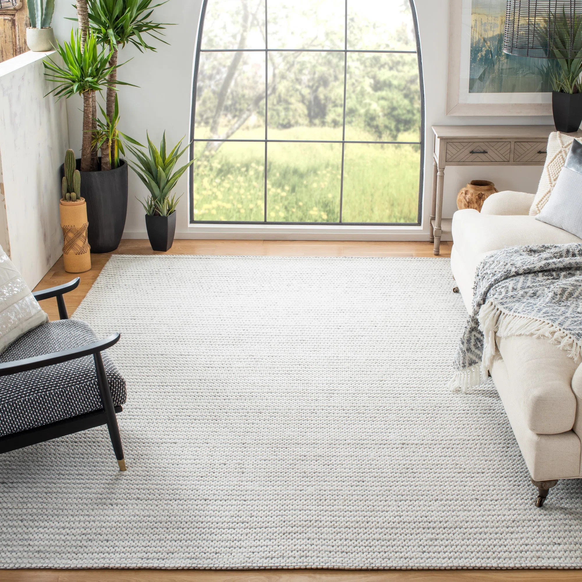 Sand & Stable™ Sullivan Flatweave Wool Light Gray/Ivory Area Rug & Reviews | Wayfair | Wayfair North America