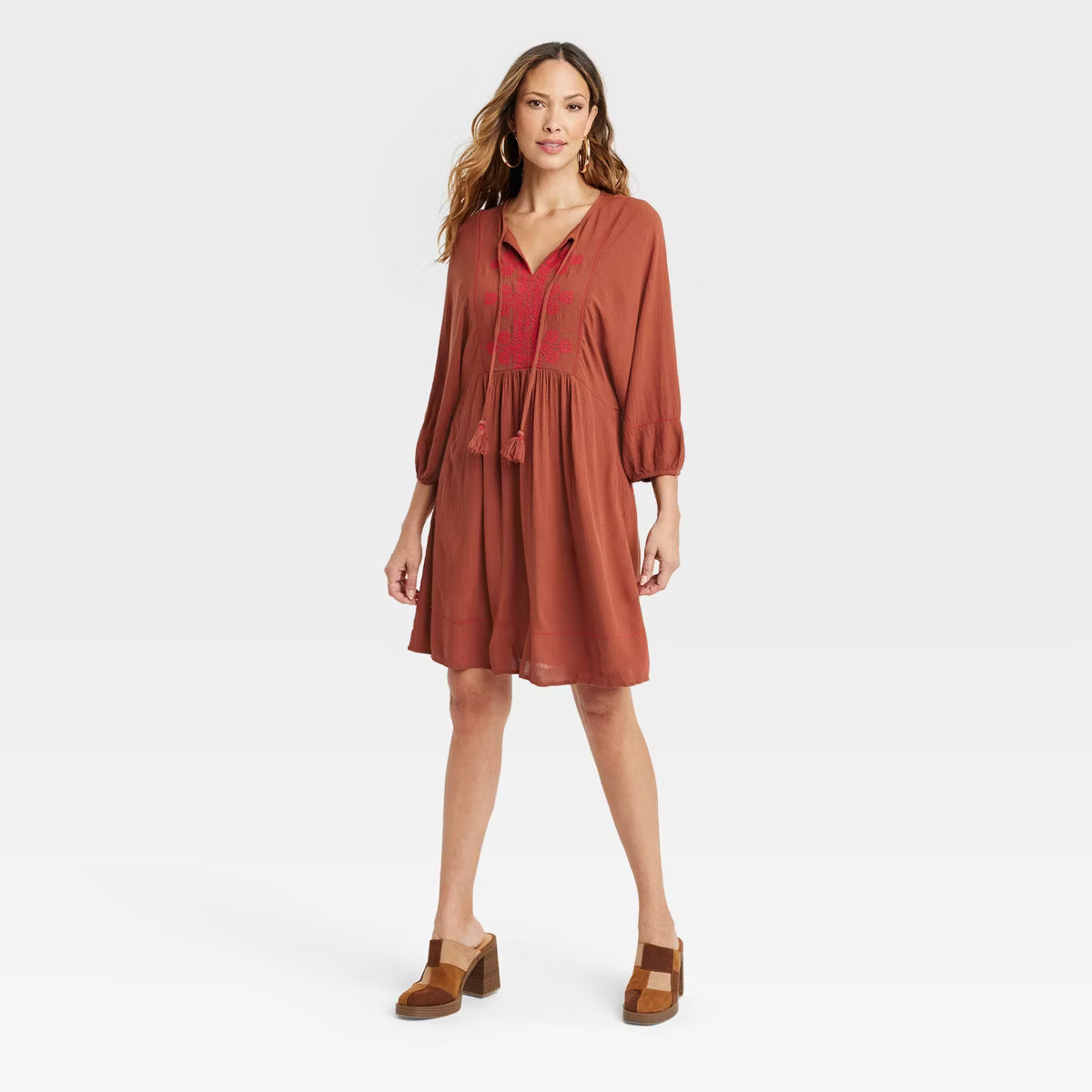 Women's Bishop 3/4 Sleeve A-Line Dress - Knox Rose™ | Target
