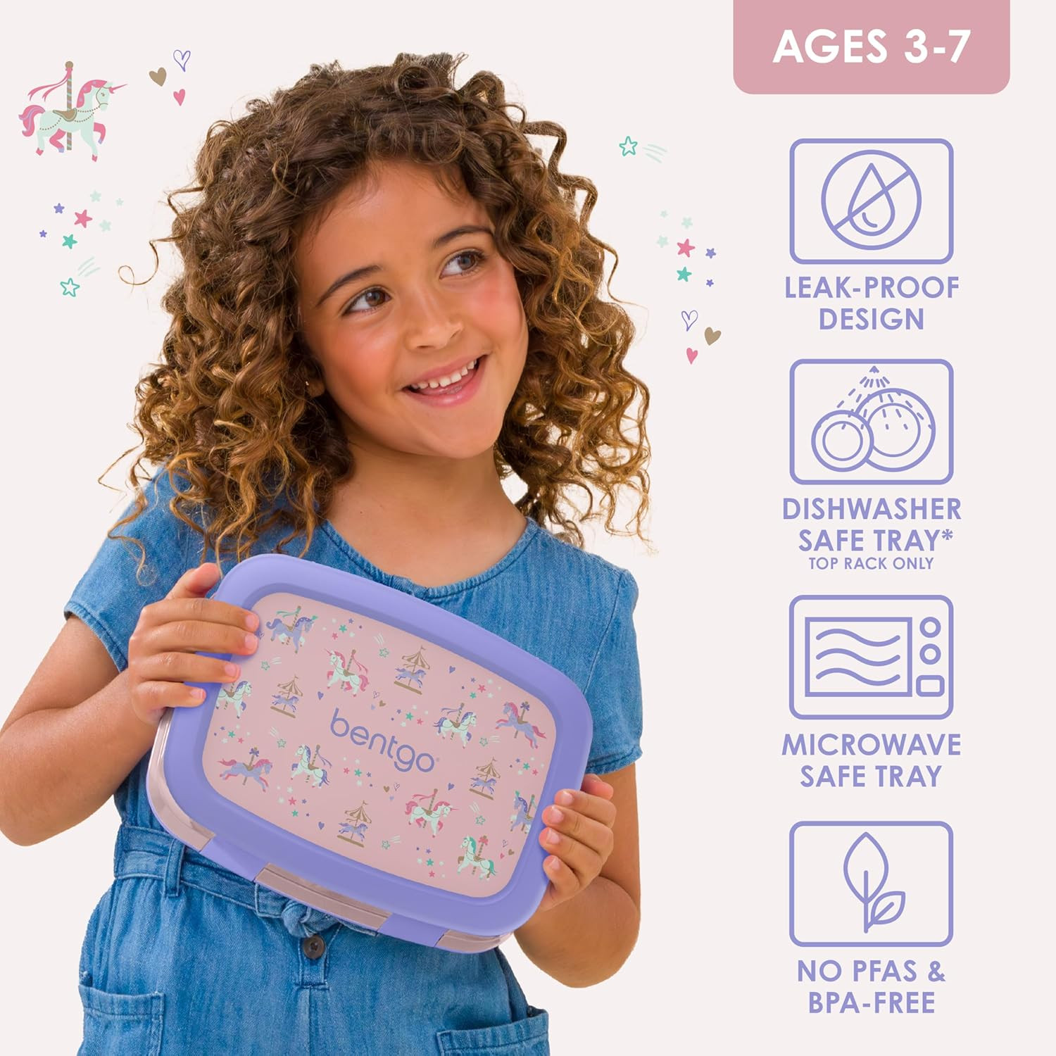 Bentgo Kids Prints Leak-Proof, 5-Compartment Bento-Style Kids Lunch Box - Ideal Portion Sizes for... | Amazon (US)