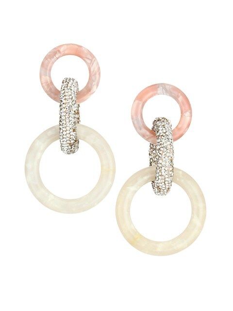 Crystal & Acetate Triple Hoop Earrings | Saks Fifth Avenue