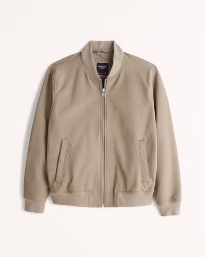 Genuine Suede Bomber Jacket | Abercrombie & Fitch (US)