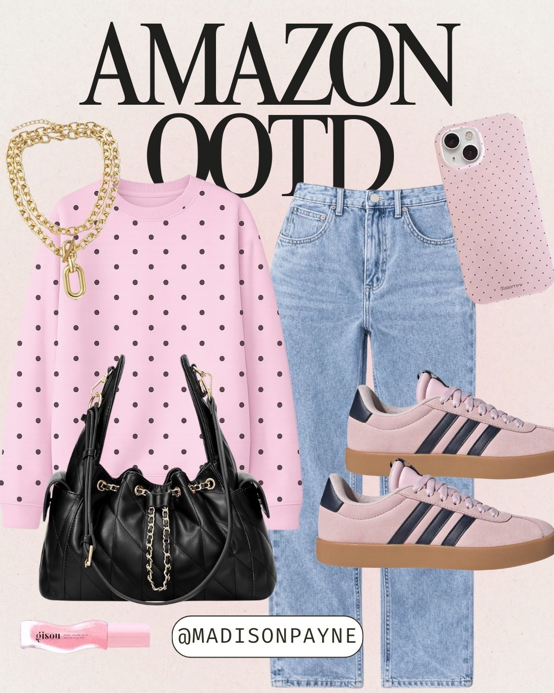 Amazon OOTD with a cute polkadot pullover with a small chunky purse 🌸

#LTKdayinmylife #LTKgrwm #LTKootd