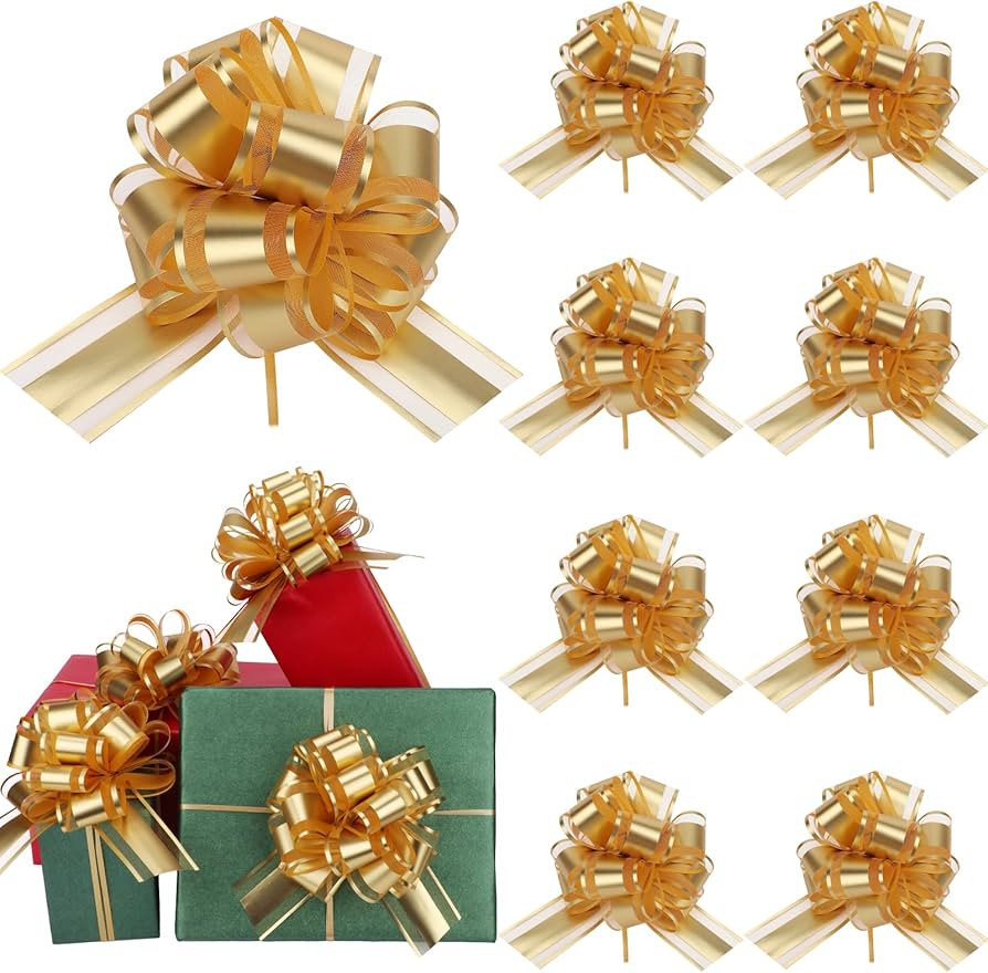 32 Pcs Pull Bows for Gift Wrapping, 6 Inch Large Gift Bow for Presents Package Ribbon Bows Bulk f... | Amazon (US)