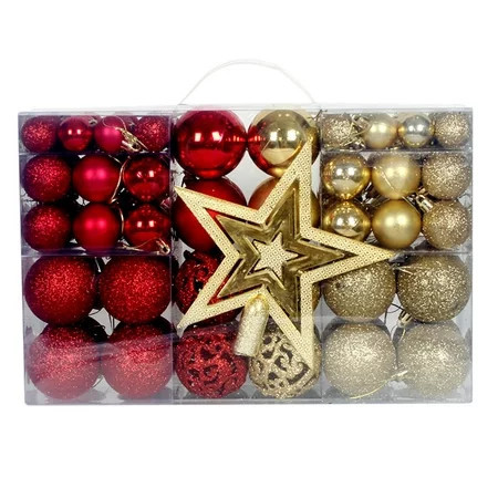 XMMSWDLA 100 Christmas Ball Plated Ornaments Tree Collection for Holiday Wedding Party Decoration | Walmart (US)