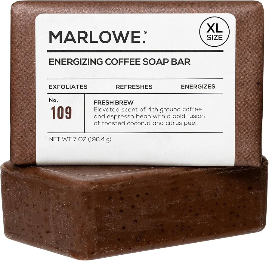 MARLOWE. No. 109 Coffee Bar Soap 7 oz, Body Scrub Soap for Men, Refreshing, Energizing & Exfoliat... | Amazon (US)