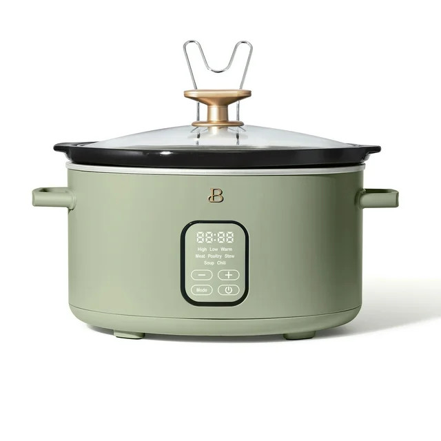 Beautiful 6 Qt Programmable Slow Cooker, Sage Green by Drew Barrymore - Walmart.com | Walmart (US)