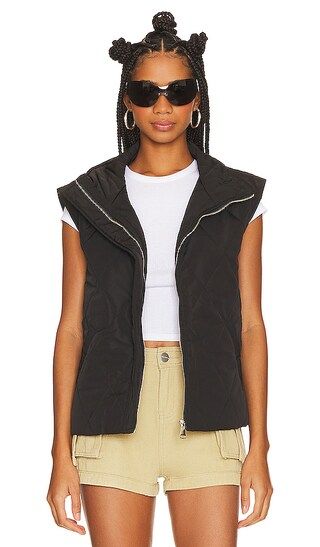 Trish Puffer Vest in Black | Revolve Clothing (Global)