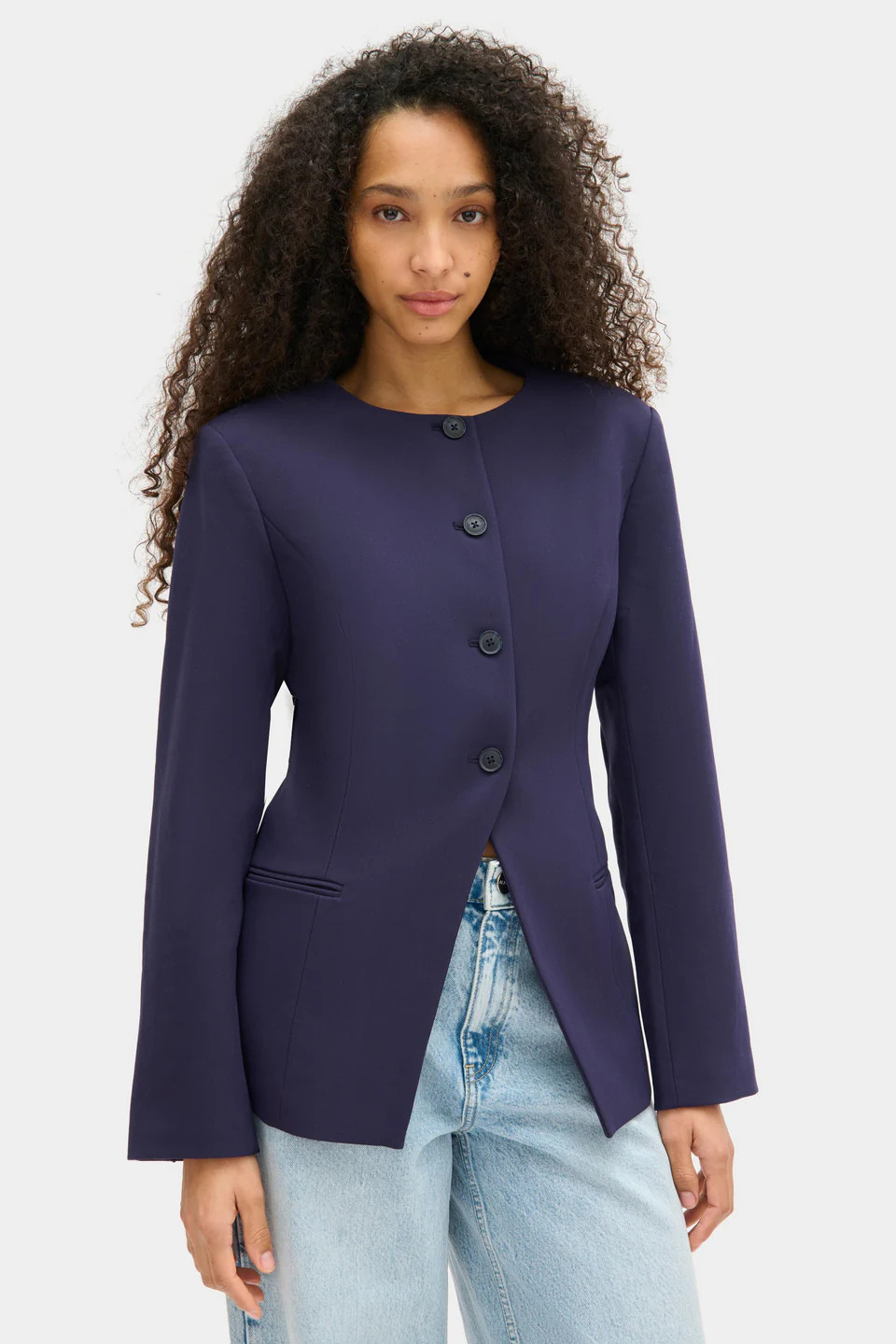 ALIGNE Waisted Blazer - Navy | Daphne | ALIGNE UK & EU