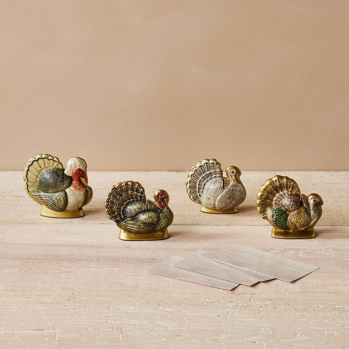4pc Fall Turkey Placeholder Set with Name Cards - John Derian for Target | Target