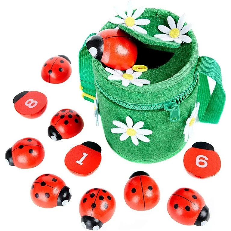 Counting Ladybugs - Montessori Counting Toys for Toddlers - Wooden Educational Learning Toy for G... | Walmart (US)