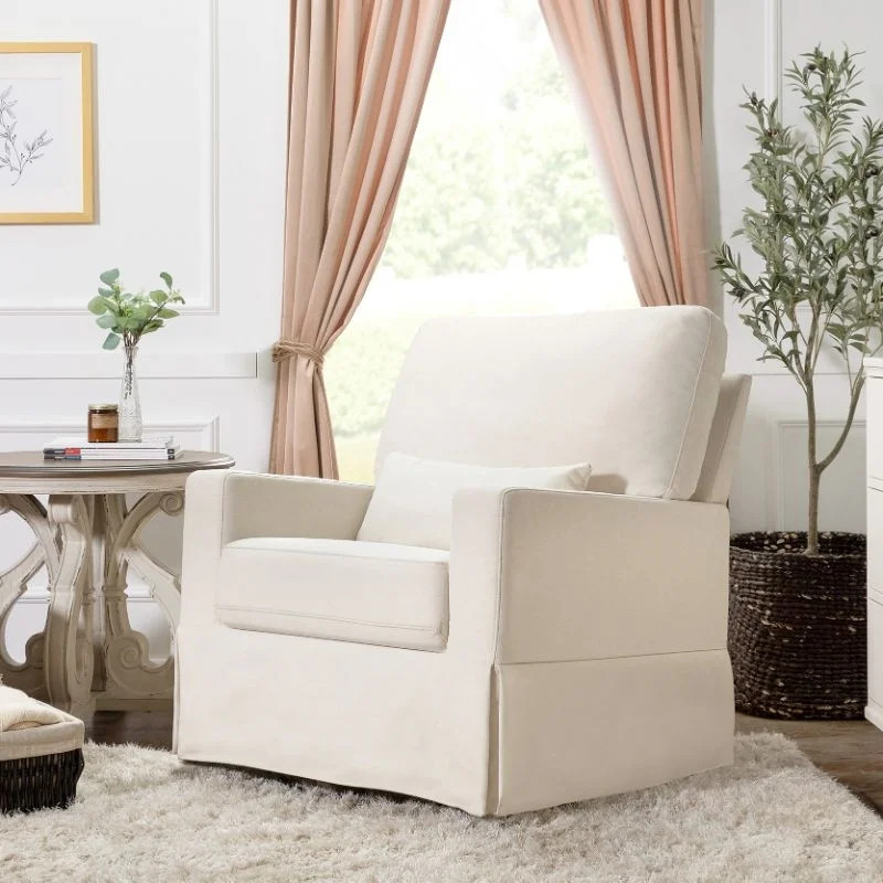 Namesake Crawford Pillowback Comfort Swivel Glider in Performance Cream Eco-Weave | Walmart (US)